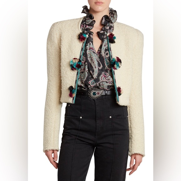 Isabel Marant Jacket Veste Gradiazi in Green Ecru size 36 BNWT Orig $1390 - Picture 5 of 7